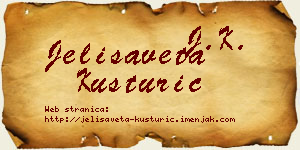 Jelisaveta Kusturić vizit kartica